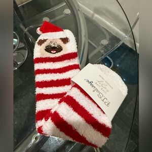 PJ Salvage Holiday Pug Fun Socks Size 9-11